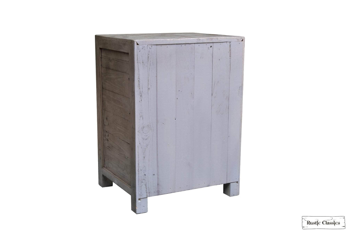 Rustic Classics Whistler Reclaimed Wood 3 Drawer Nightstand in Grey, image 11