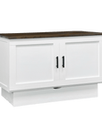 Sleep Chest Cape Cod Murphy Cabinet Bed in Brushed White and Acacia, image 1