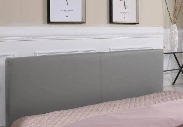 True Contemporary Mirabel Grey Faux Leather Platform Bed, image 4