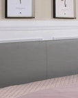 True Contemporary Mirabel Grey Faux Leather Platform Bed, image 4