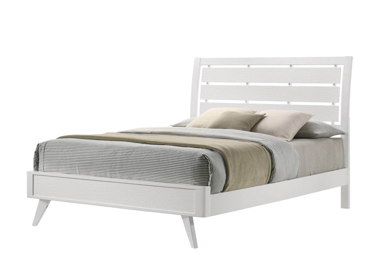 True Contemporary 5 Piece Mia Queen Size Bedroom Furniture Set in White, image 2