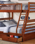 IFDC Fraser Twin over Full Bunk Bed with Storage Drawers and Solid Wood, image 5