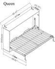 True Contemporary Heidi II Brown Horizontal Murphy Wall Pull Down Bed, image 12