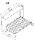 True Contemporary Heidi II Brown Horizontal Murphy Wall Pull Down Bed, image 11