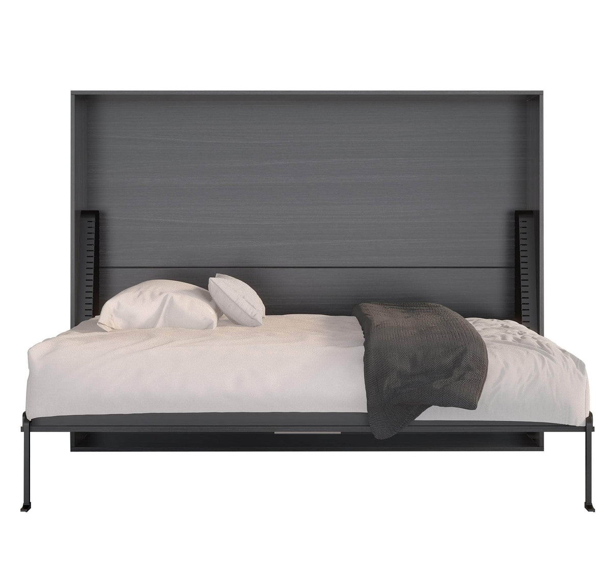 True Contemporary Heidi II Rustic Grey Horizontal Murphy Wall Pull Down Bed, image 5