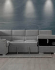 Urban Cali Bel Air 123.5" Wide Large Modular Sleeper Sectional Sofa Bed with Storage Chaise in Thora Stone, image 17