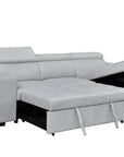 Urban Cali Sonoma 103.5" Wide Sleeper Sectional Sofa Bed with Reversible Storage Chaise and 2 Stools, image 37