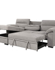Urban Cali Malibu 94.5" Wide Sleeper Sectional Sofa Bed with Pull Down Tray, Cupholders Wireless Charger and Storage Chaise, image 29
