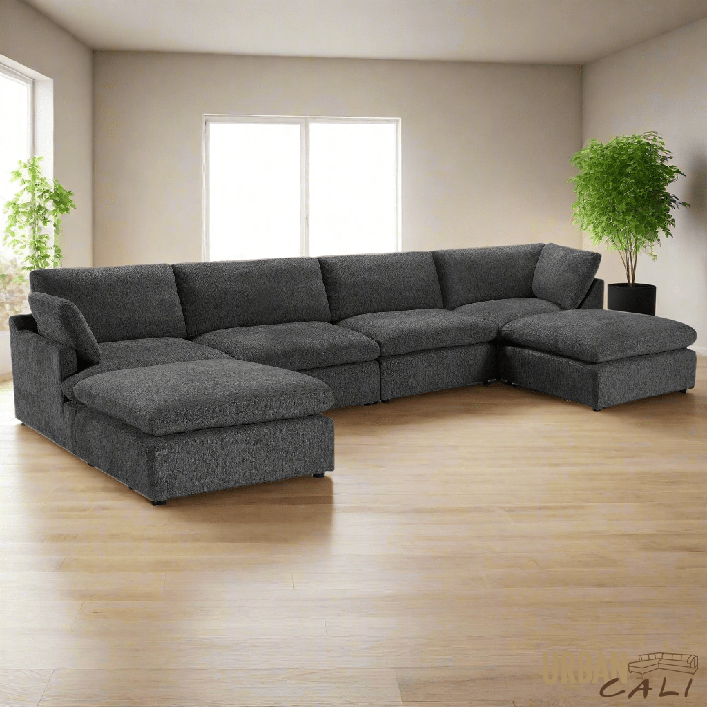 Urban Cali Long Beach 162" Wide Modular U Shaped Sectional Sofa, image 3