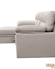 Urban Cali Malibu 94.5" Wide Sleeper Sectional Sofa Bed with Pull Down Tray, Cupholders Wireless Charger and Storage Chaise, image 10