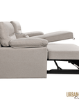 Urban Cali Malibu 94.5" Wide Sleeper Sectional Sofa Bed with Pull Down Tray, Cupholders Wireless Charger and Storage Chaise, image 20