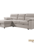 Urban Cali Malibu 94.5" Wide Sleeper Sectional Sofa Bed with Pull Down Tray, Cupholders Wireless Charger and Storage Chaise, image 6