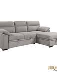 Urban Cali Malibu 94.5" Wide Sleeper Sectional Sofa Bed with Pull Down Tray, Cupholders Wireless Charger and Storage Chaise, image 40