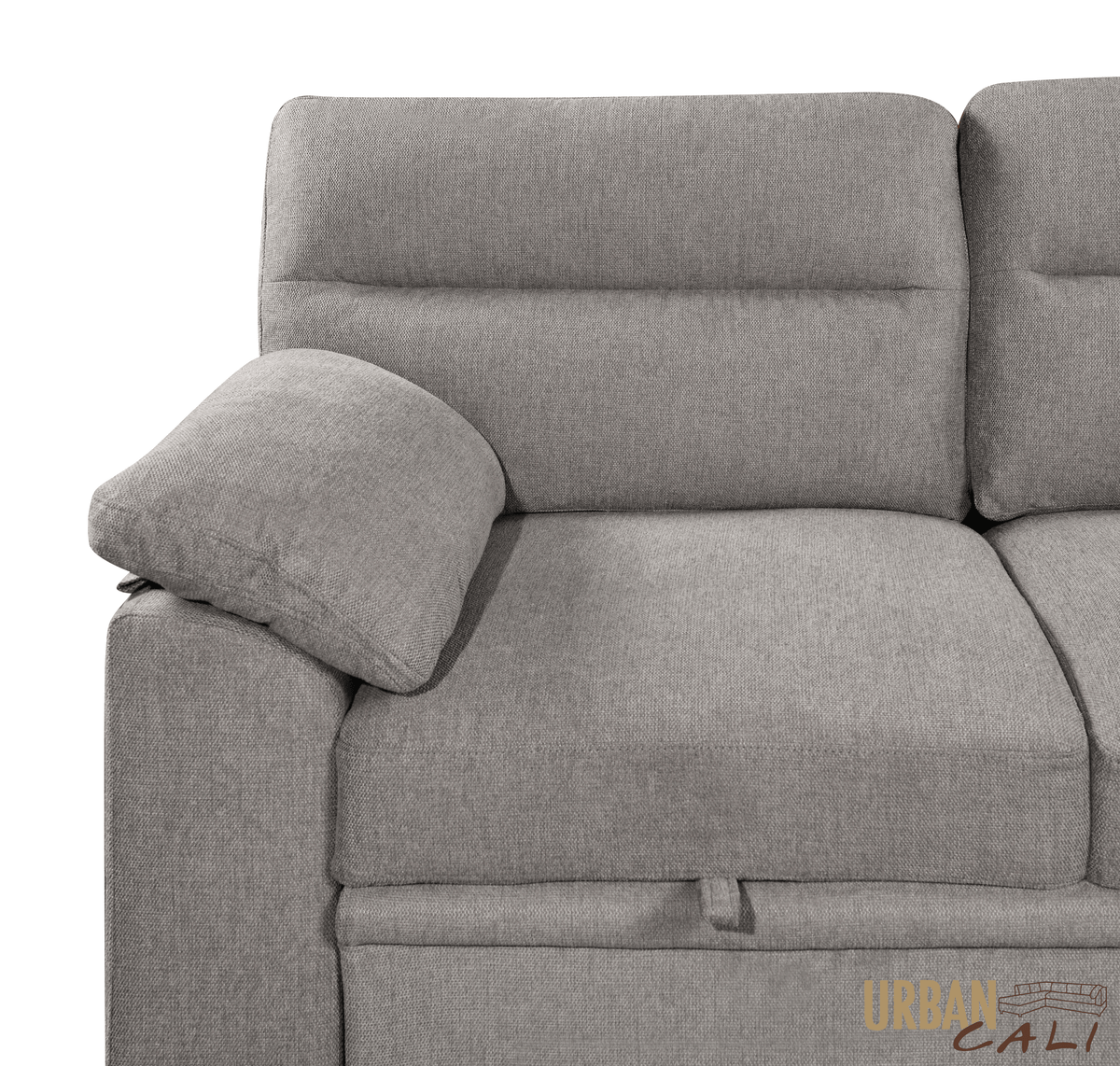 Urban Cali Malibu 94.5" Wide Sleeper Sectional Sofa Bed with Pull Down Tray, Cupholders Wireless Charger and Storage Chaise, image 44
