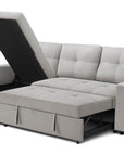 Urban Cali Venice 89.5" Wide Sleeper Sectional Sofa Bed with Reversible Storage Chaise, image 35