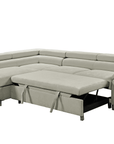 Urban Cali Hollywood 107.5" Wide Sleeper Sectional Sofa Bed with Adjustable Headrests and Storage Chaise, image 35