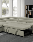 Urban Cali Hollywood 107.5" Wide Sleeper Sectional Sofa Bed with Adjustable Headrests and Storage Chaise, image 33