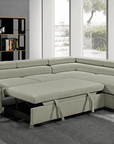 Urban Cali Hollywood 107.5" Wide Sleeper Sectional Sofa Bed with Adjustable Headrests and Storage Chaise, image 26