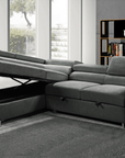 Urban Cali Hollywood 107.5" Wide Sleeper Sectional Sofa Bed with Adjustable Headrests and Storage Chaise, image 19