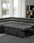Urban Cali Hollywood 107.5" Wide Sleeper Sectional Sofa Bed with Adjustable Headrests and Storage Chaise, image 20