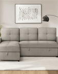 Urban Cali Venice 89.5" Wide Sleeper Sectional Sofa Bed with Reversible Storage Chaise, image 15