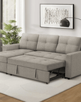 Urban Cali Venice 89.5" Wide Sleeper Sectional Sofa Bed with Reversible Storage Chaise, image 12