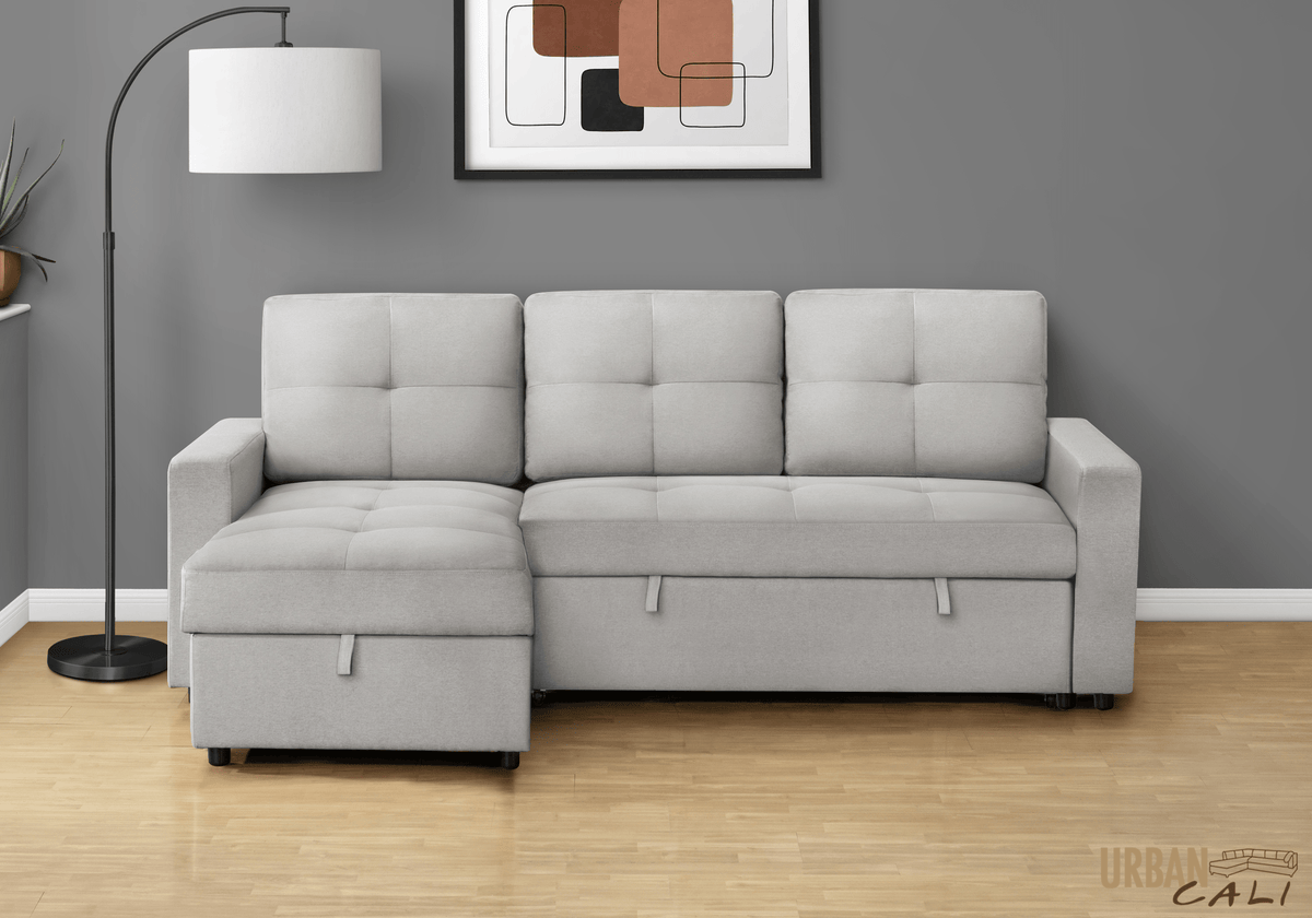 Urban Cali Venice 89.5" Wide Sleeper Sectional Sofa Bed with Reversible Storage Chaise, image 29
