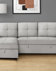 Urban Cali Venice 89.5" Wide Sleeper Sectional Sofa Bed with Reversible Storage Chaise, image 29