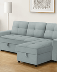Urban Cali Venice 89.5" Wide Sleeper Sectional Sofa Bed with Reversible Storage Chaise, image 9