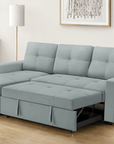 Urban Cali Venice 89.5" Wide Sleeper Sectional Sofa Bed with Reversible Storage Chaise, image 7