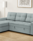 Urban Cali Venice 89.5" Wide Sleeper Sectional Sofa Bed with Reversible Storage Chaise, image 8