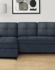 Urban Cali Venice 89.5" Wide Sleeper Sectional Sofa Bed with Reversible Storage Chaise, image 24