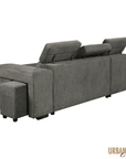 Urban Cali Sonoma 103.5" Wide Sleeper Sectional Sofa Bed with Reversible Storage Chaise and 2 Stools, image 16