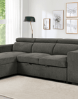 Urban Cali Sonoma 103.5" Wide Sleeper Sectional Sofa Bed with Reversible Storage Chaise and 2 Stools, image 5