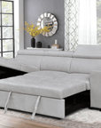 Urban Cali Sonoma 103.5" Wide Sleeper Sectional Sofa Bed with Reversible Storage Chaise and 2 Stools, image 33