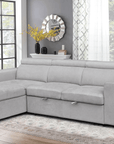 Urban Cali Sonoma 103.5" Wide Sleeper Sectional Sofa Bed with Reversible Storage Chaise and 2 Stools, image 34