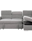 Urban Cali Pasadena 104.5" Wide Large Sleeper Sectional Sofa Bed with Storage Ottoman and 2 Stools, image 47