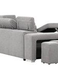 Urban Cali Pasadena 104.5" Wide Large Sleeper Sectional Sofa Bed with Storage Ottoman and 2 Stools, image 51