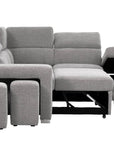 Urban Cali Pasadena 104.5" Wide Large Sleeper Sectional Sofa Bed with Storage Ottoman and 2 Stools, image 49