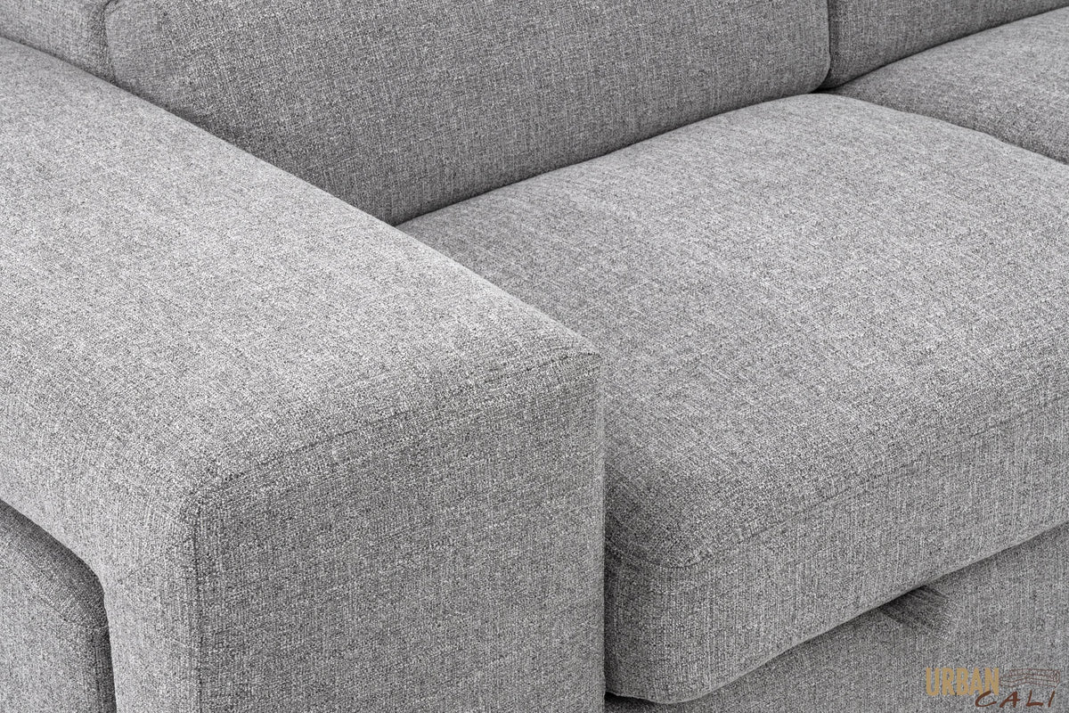 Urban Cali Pasadena 104.5" Wide Large Sleeper Sectional Sofa Bed with Storage Ottoman and 2 Stools, image 58