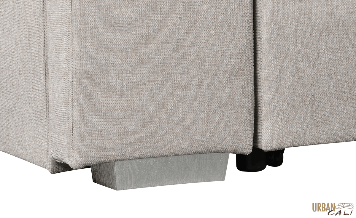 Urban Cali Pasadena 104.5" Wide Large Sleeper Sectional Sofa Bed with Storage Ottoman and 2 Stools, image 42