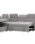 Urban Cali Pasadena 104.5" Wide Large Sleeper Sectional Sofa Bed with Storage Ottoman and 2 Stools, image 45