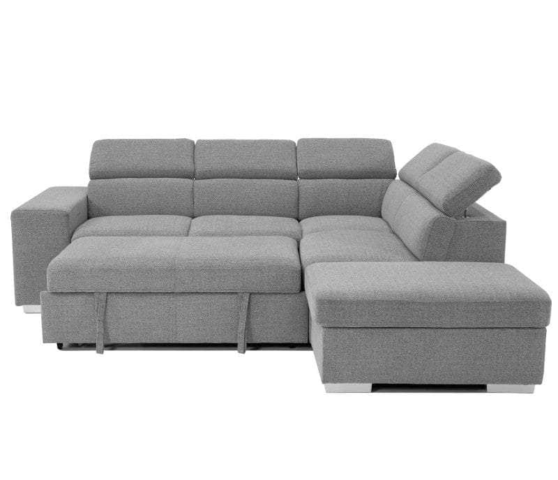 Urban Cali Pasadena 104.5" Wide Large Sleeper Sectional Sofa Bed with Storage Ottoman and 2 Stools, image 53