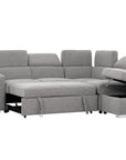 Urban Cali Pasadena 104.5" Wide Large Sleeper Sectional Sofa Bed with Storage Ottoman and 2 Stools, image 44