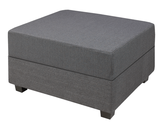 Aman Baxton Large Ottoman in Cobblestone Leather Match, image 1